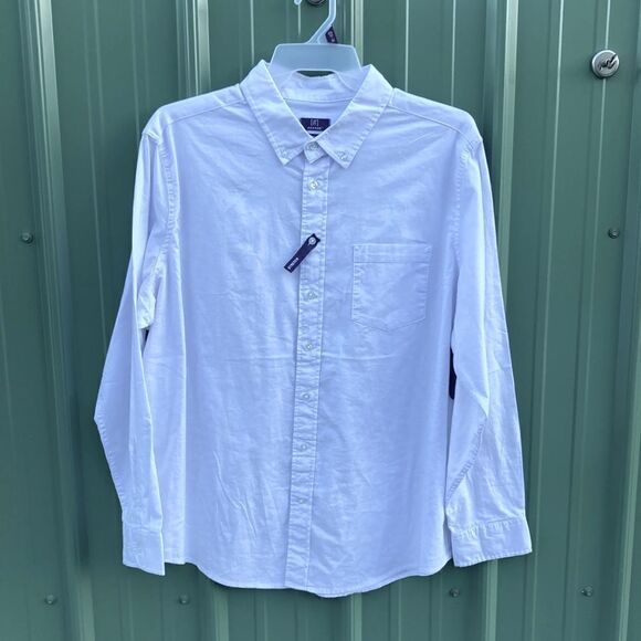 Men’s White Long Sleeve Poplin Button-Up Dress Shirt 2-Pack Size 2XL - Picture 4 of 16